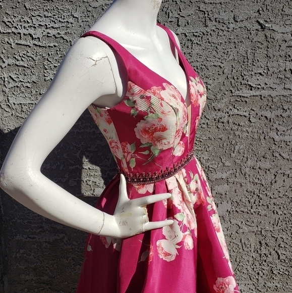 Sherri Hill 32321 Floral Print Short Dress - Picture 8 of 14